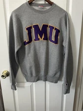James Madison University JMU Dukes Sweatshirt Crew Neck NCAA Size Small