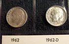 Roosevelt Dime lot  1962  P-D   90% Silver (Lot of 2)  (NR)