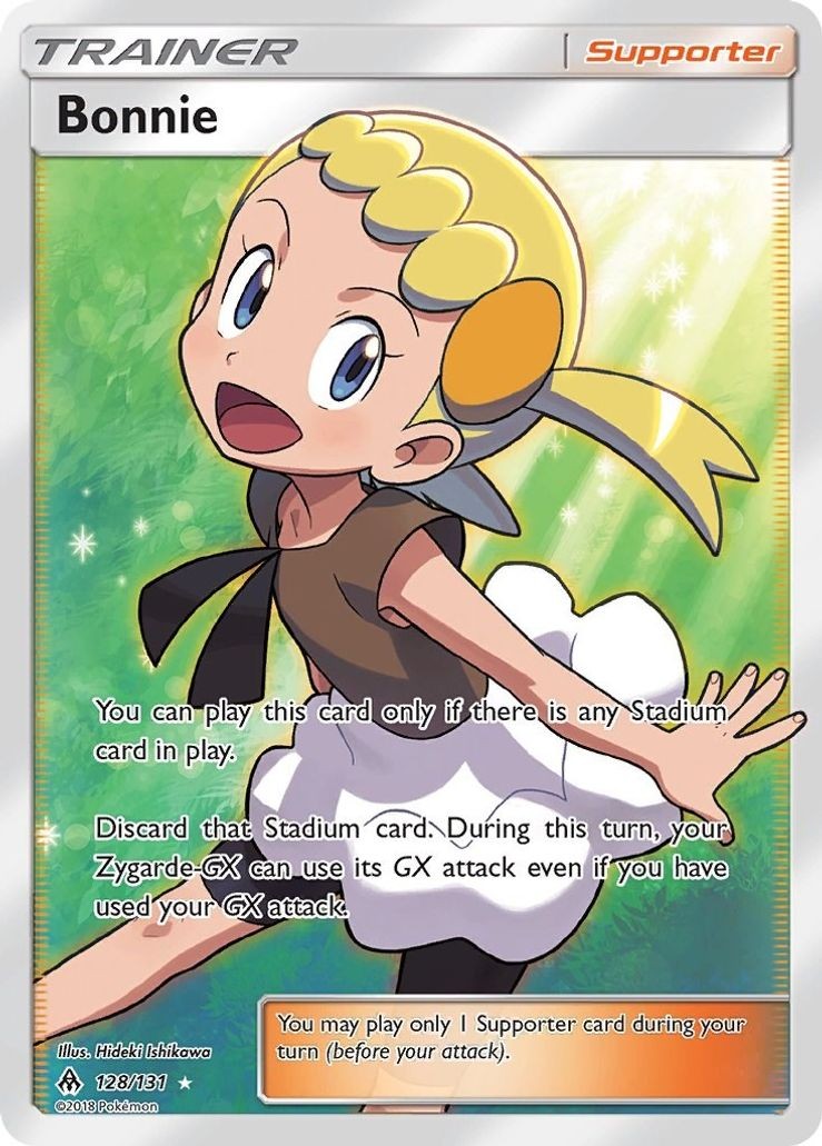 Bonnie - 128/131 - Pokemon Forbidden Light Sun Moon Full Art Ultra Rare Card NM