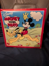 Schylling Disney Mickey Mouse Riding Pluto Wind Up Collectible Toy w/Box New