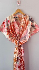 Indian Cotton Multi Floral Printed Kaftan Dress Women's Clothing Kaftan Dress AU
