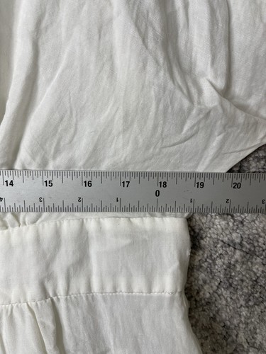 Madewell Women's White Maxi Dress V-Neck Short Sleeves Comfort Size L? - Picture 7 of 9