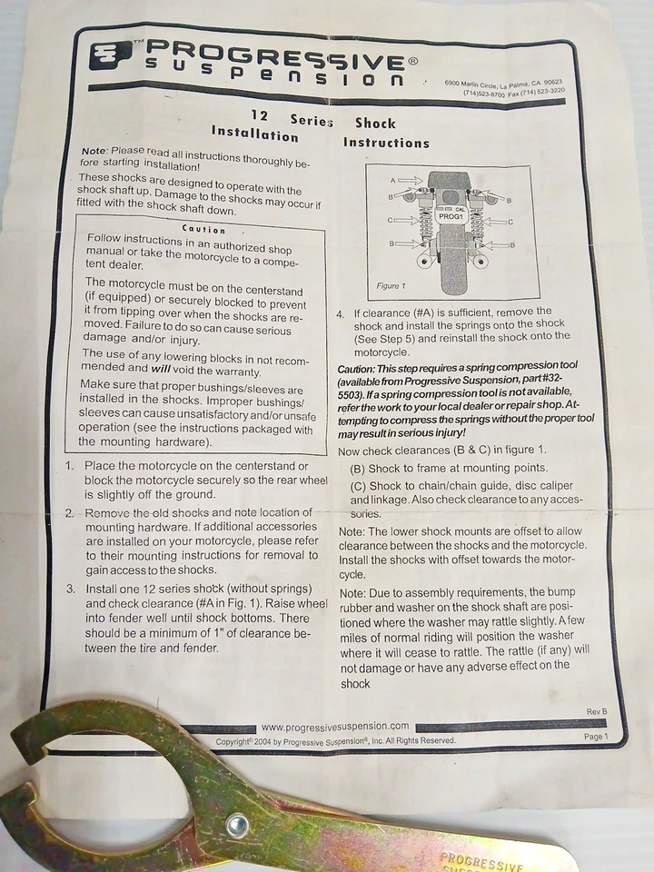 PS-1204BG Shock/Springs 12 Ser CB350-750, CL, CM, GL1000, Suz GS, Duc Progresive - Image 4 of 4