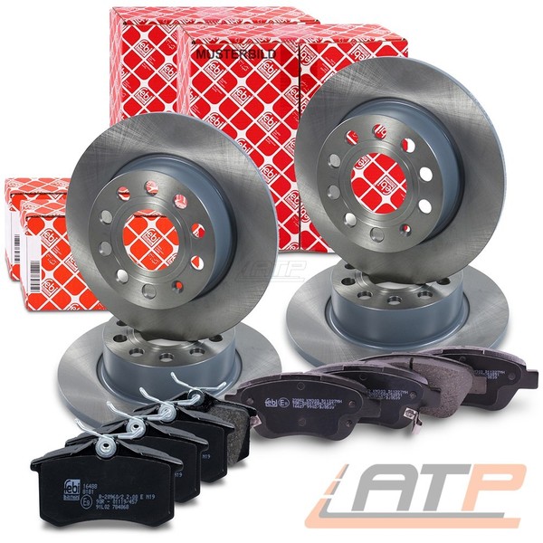 Febi Bilstein Bremsscheiben +BremsbeläGe Vorne+Hinten U.A. FüR CitroËN, Peugeot-image