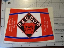 RED DOG Beer Logo tap handle STICKER decal craft beer brewing brewery
