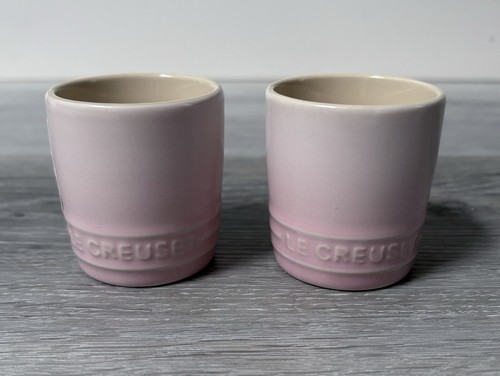 Le Creuset Signature Petite TASTING Cups SHELL PINK Set of 2 New with Tags