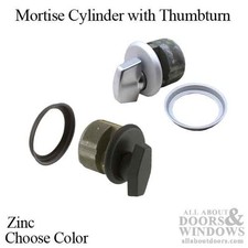 Aftermarket Mortise Cylinder w/ Thumbturn 1" Zinc Adams Rite Cam - Choose Color