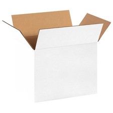 Shipping Boxes, White, Corrugate, Single Wall, 32 ECT, Choose Boxes Size  Pack.