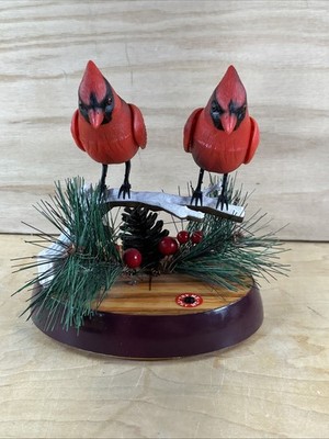 Animated Cardinals Singing Chirping Birds Lights Holiday Songs Christmas