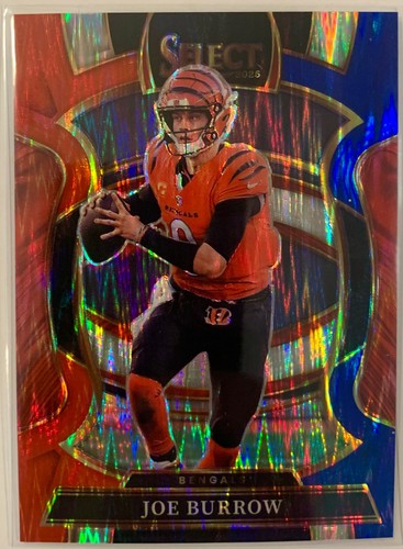 2025 Panini Select - Concourse Joe Burrow #57 Red & Blue Shock Prizm Bengals