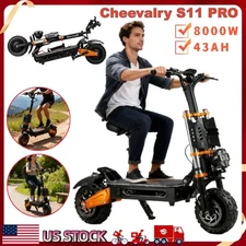 8000W 60V Cheevalry S11 PRO Electric Scooter 43AH Folding Off-Road E-Scooter US