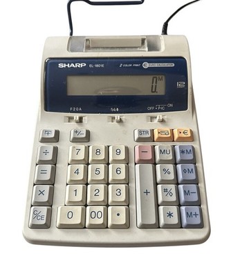 Vintage Sharp EL-1801E Taschenrechner Hinzufügen Druckrolle Maschine funktioniert