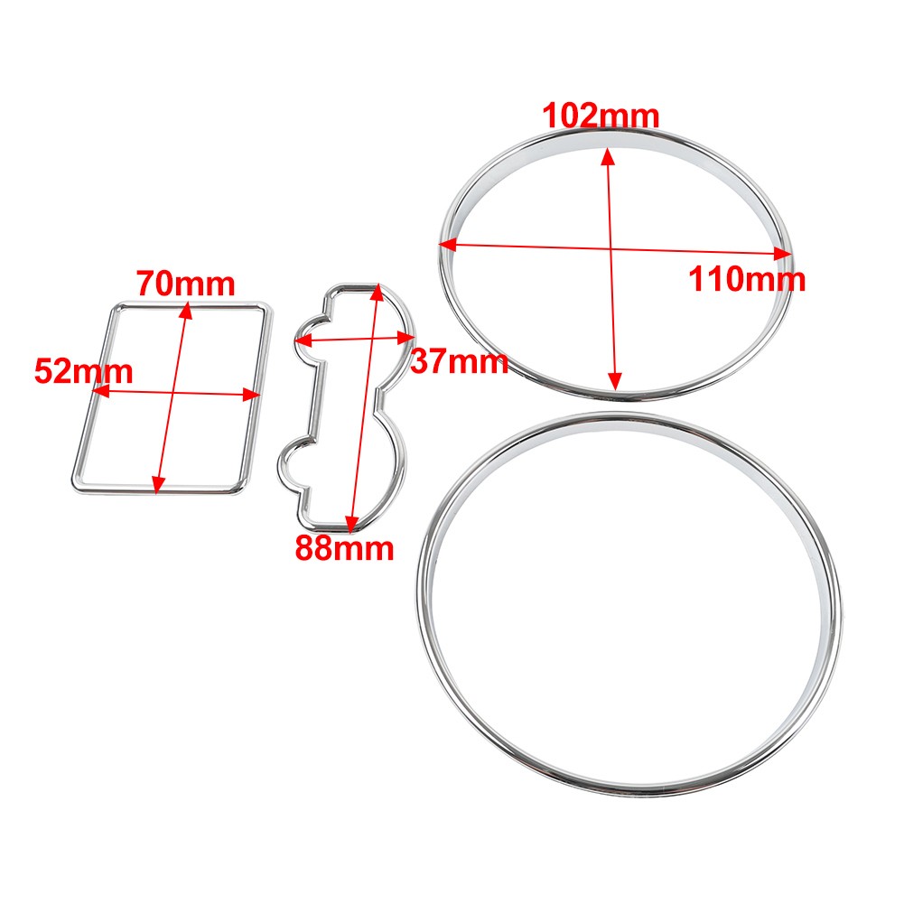 Speedometer Gauge Dial Rings Trim For VW Golf MK4 Passat B5 T4 Van Jetta 4 Bora thumbnail 10