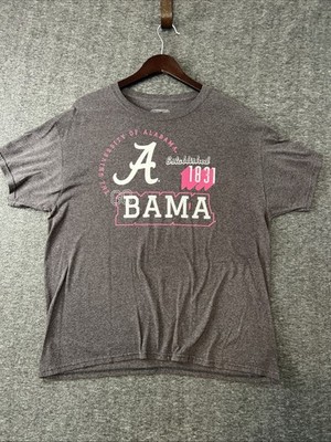 University of Alabama Bama Grey T Shirt Crimson Tide Womens Large