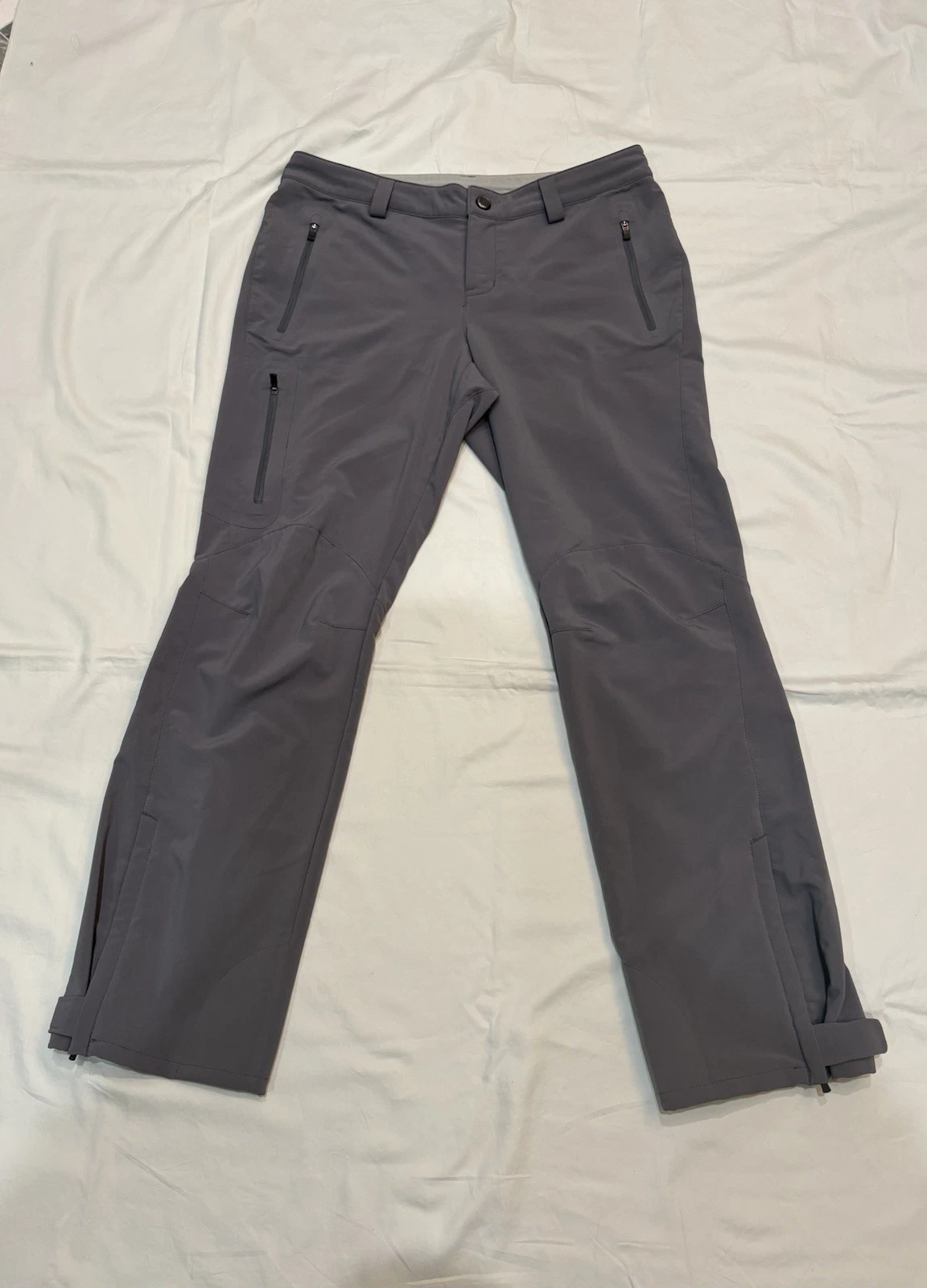 REI Petite Gray Hiking Pants RN 37249 Zip Pockets Belt Loops Athletic Size 6
