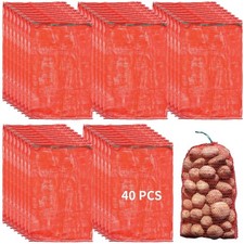 40PCS Large Mesh Produce Storage Bag, 35.3" x 23.5" Inches Reusable Drawstrin...