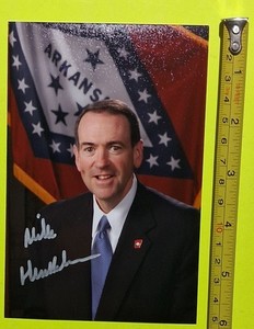 Mike Huckabee Autographed 4x6 Photo Fujicolor Professional Paper Backing...