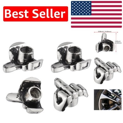 Durable 4 Pack Silver Valve Stem Caps - Easy Install for Cars & Motorcycles