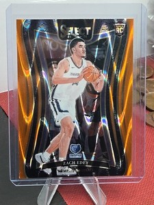 2024-25 Panini Select - Concourse Zach Edey #98 Orange Flash Prizm RC Mezzanine