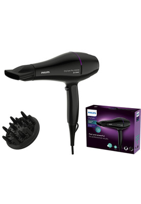 Philips Haartrockner 2200W Schwarz DryCare AC-Motor Ionen Schutz-vor-Überhitzung