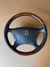 Mercedes 215 CL 220 S Class Black Half Wood Steering Wheel 2204600503 e10814