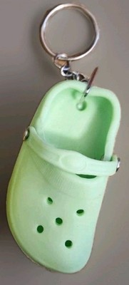 1 Mini Croc Style Shoe Keychains GREEN NEW