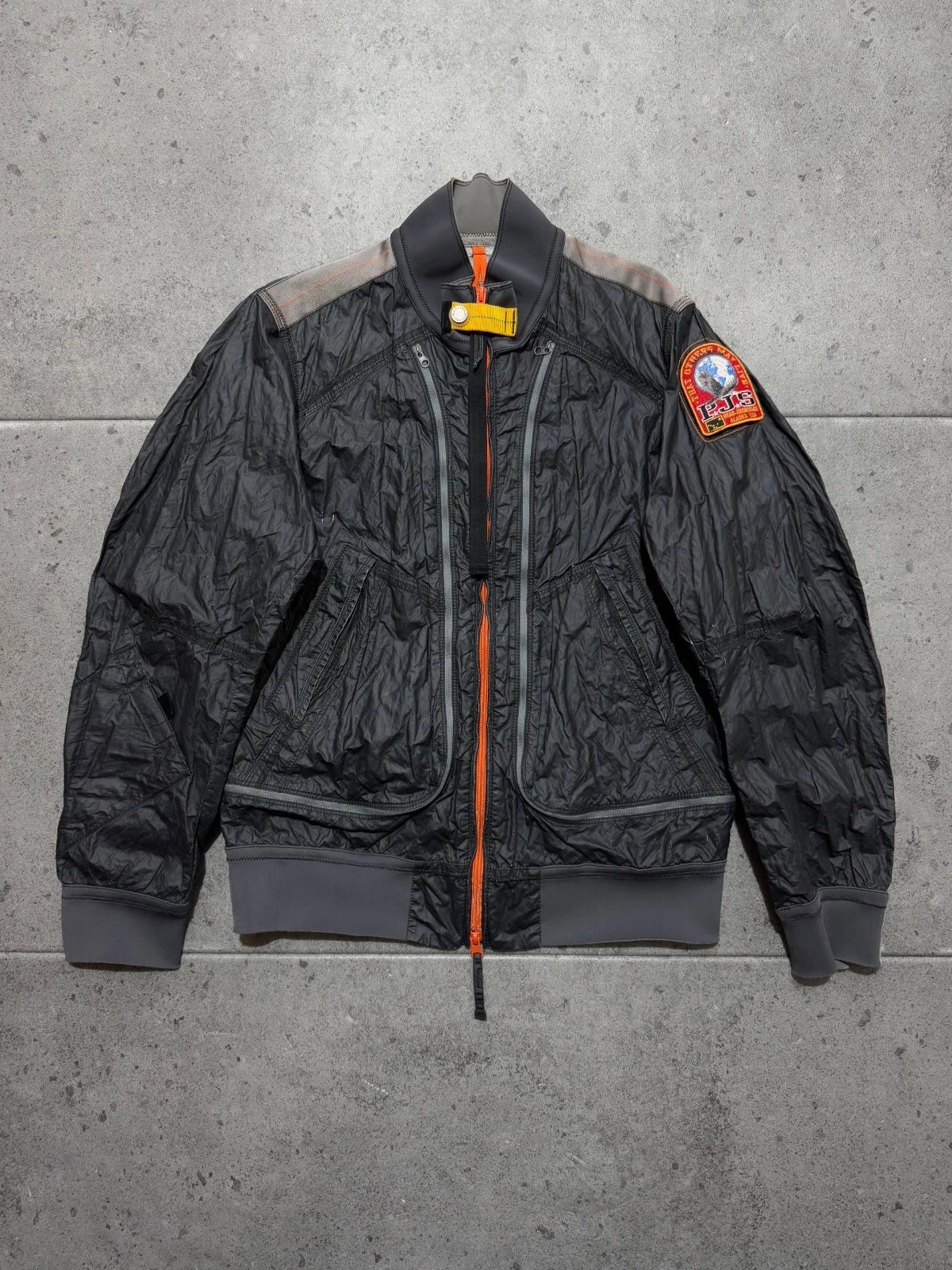Parajumpers Windstopper Jacket Black — Packable Lightweight Windbreaker — Size M