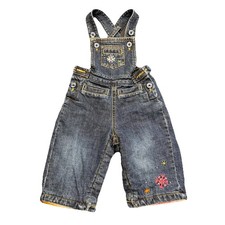 Baby Gap Y2K Overalls Fleece Lined Embroidered 6-12mo Adjustable