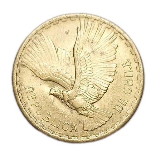 1964 Chile 2 Centesimos XF+ AU Coin Condor Bird Wildlife World KM 193
