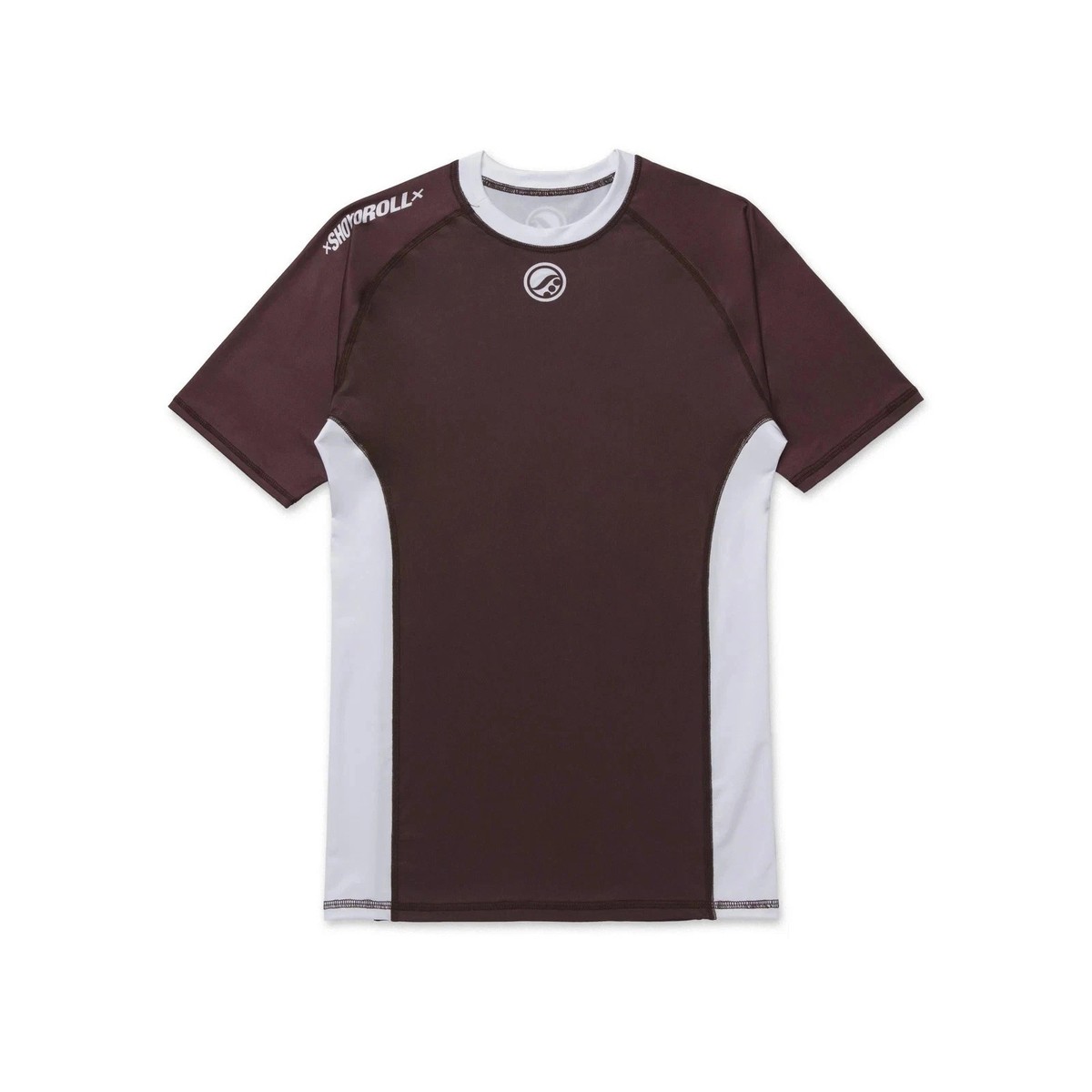 Shoyoroll Ranked Brown Short Sleeve BJJ Rash Guard Brazilian Jiu