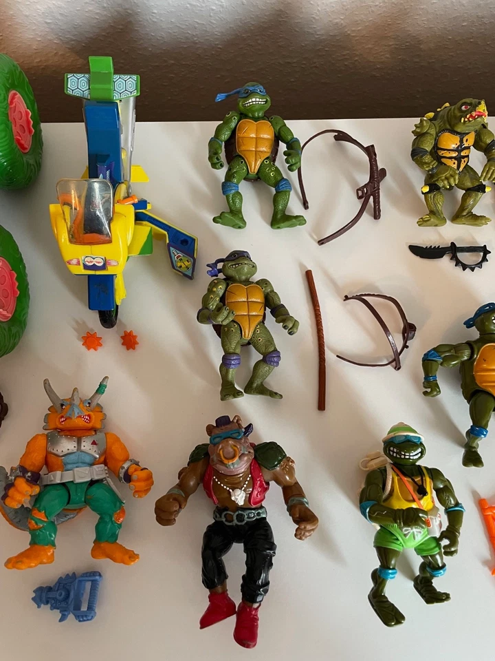 TMNT Figuren Sammlung Teenage Mutant Ninja Turtles Vintage Playmates Shell Top - Bild 3 von 4