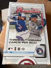 2020 Bowman Jumbo Baseball Box - Factory Sealed 12 Pack Box, 3 Autographs / Box
