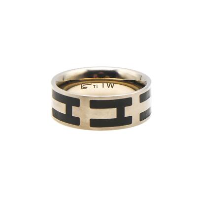 Herren Gebürstetes Titan Bicolor Ehering Ring Größe 9,25