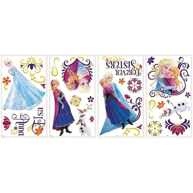 Disney Frozen Spring Peel & Stick Wall Decals Anna Elsa Nursery Wall ...