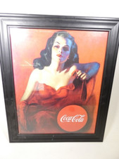 Vintage Coca-Cola Poster Print - framed  20"x24" - unique  piece