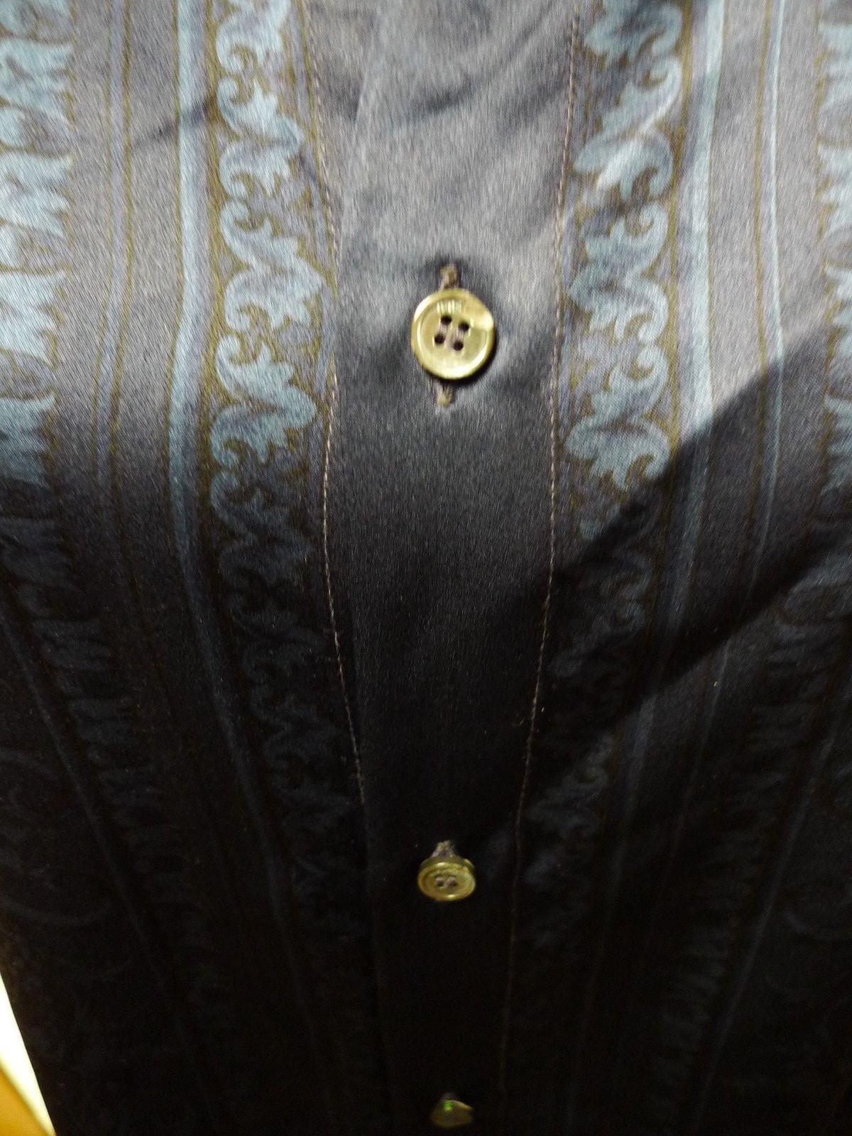 Authentic Gianni Versace silk blue men's shirt . Italian size 54. image 2