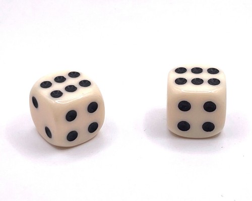 Backgammon Replacement Doubling Cube Dice Bakelite Chip Brown/Ivory/Cream 1.05" - Picture 14 of 16