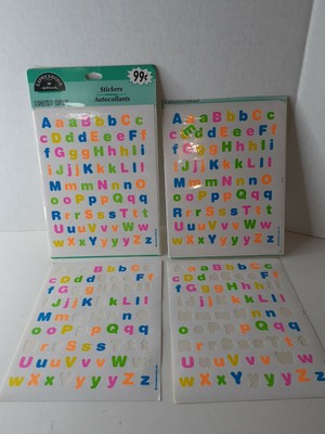 Vintage HALLMARK EXPRESSIONS Colorful Letters Stickers ALPHABET 1 NEW PACK 80s