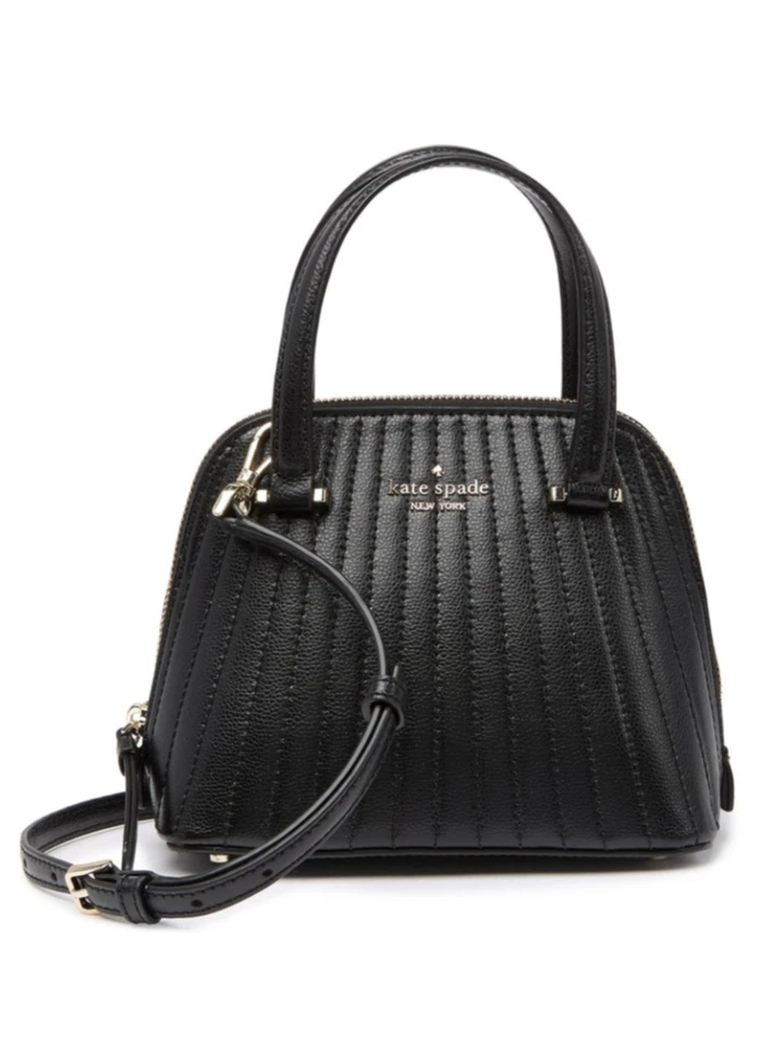 NEW! Kate Spade Patterson Drive Quilted MINI Dome Satchel,Purse Bag Black $299 - Image 3 of 4