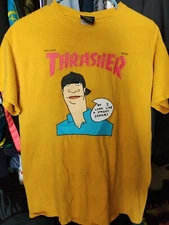 Vintage 90s Thrasher dated 1994 matt rodriguez laura thornhill sean skater shirt