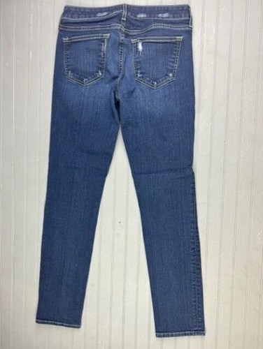 Rich & Skinny Size 26 Womens Jeans Distress Low Rise Stretch Med Wash - Picture 3 of 5