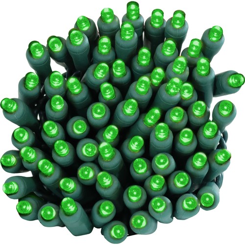 22 ft 70 Ct Holiday Wide Angle Outdoor LED String Lights - Green by Sunnydaze