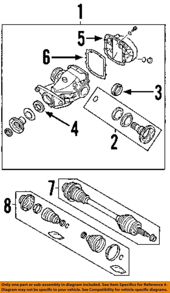 Used Differential Carrier Assembly fits: 2003 Land rover Range rover Rear 3.73 r Foto 3 de 4