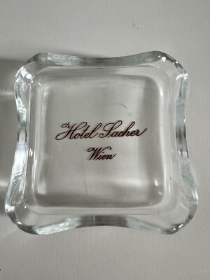 Vintage Hotel Sacher Wein Glass Ashtray