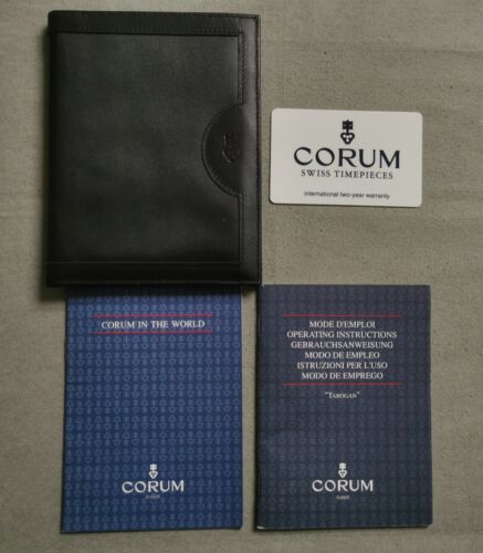Corum vintage warranty card blank paper wallet and instruction Tabogan like new - Picture 1 of 13