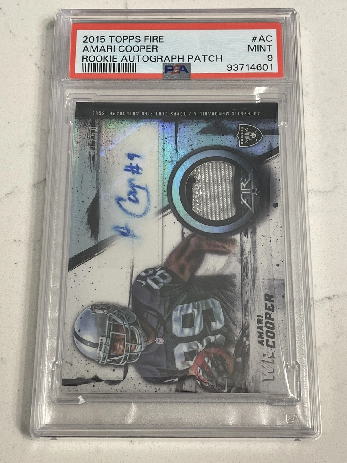 Amari Cooper Topps Fire Rookie Autograph Patches #AC Base