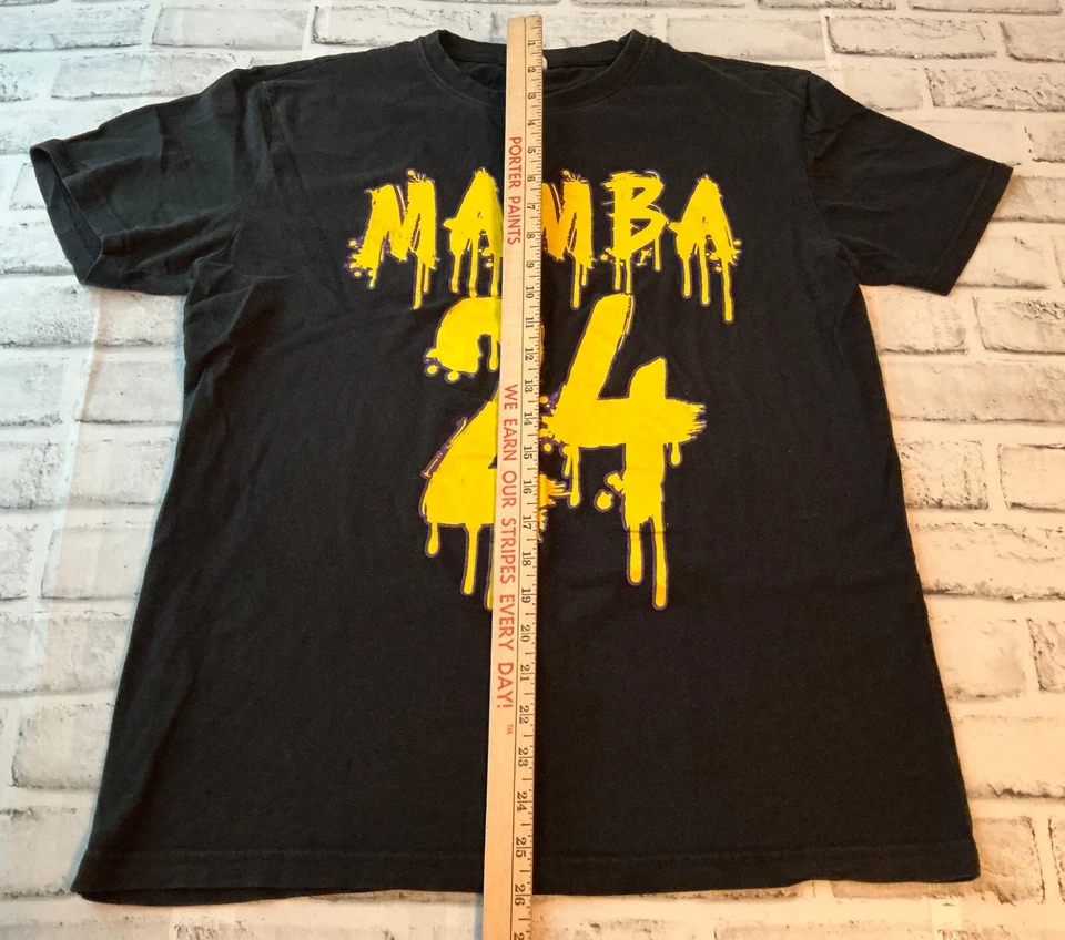 Camiseta negra con pintura por goteo Mamba LA Lakers #24 KOBE BRYANT para hombre grande S/M Foto 3 de 4