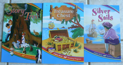 ABeka gr.2/2nd Reading,3 rdrs,Story Tree,Treasure Chest,Silver Sails ALL CLEAN!