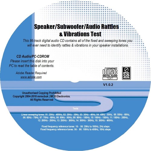 Audio Equipment Set-Up | Audio Rattles & Vibrations | Coloured Noise - 4 CD Pack - Picture 3 of 9