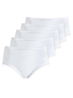 Schöller Baumwolle-Elasthan 5er Pack Damen Taillenslip in Gr. 38-50 Basic Farben